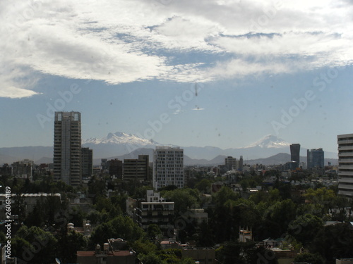 Mexico city views, volcanos. Popocatepl, Izztlazihuatl (ID: 260614189)