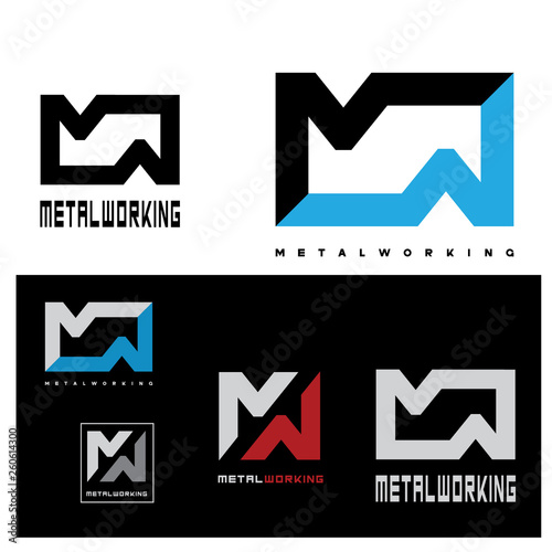   an illustration consisting of an image of the letters "M" and "W" and the inscription "metalworking" in the form of a symbol or logo
