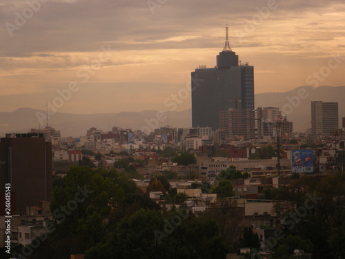 Mexico city views, volcanos. Popocatepl, Izztlazihuatl (ID: 260615143)
