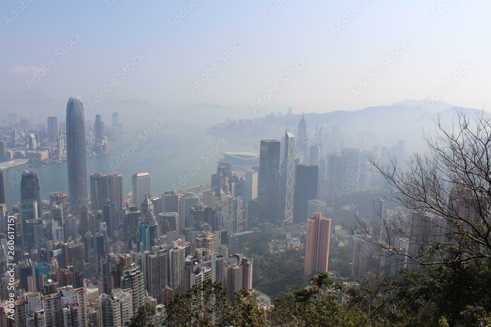 Obraz premium Hong Kong Skyline Peak Aussicht