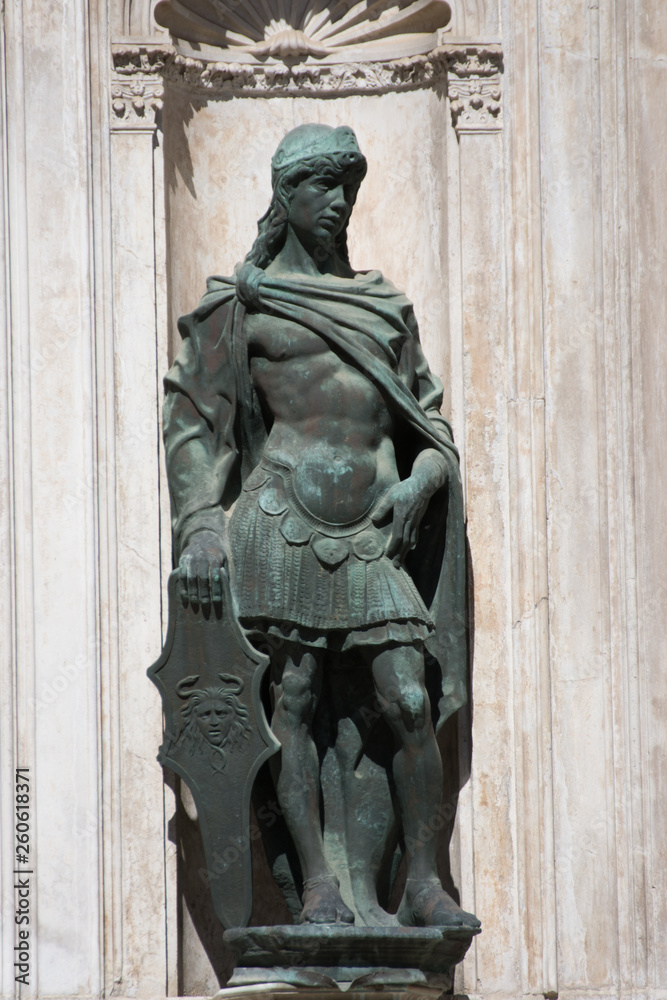 Palazzo Ducale, Doge's Palace, architectural details,Statue - Venice-Italy