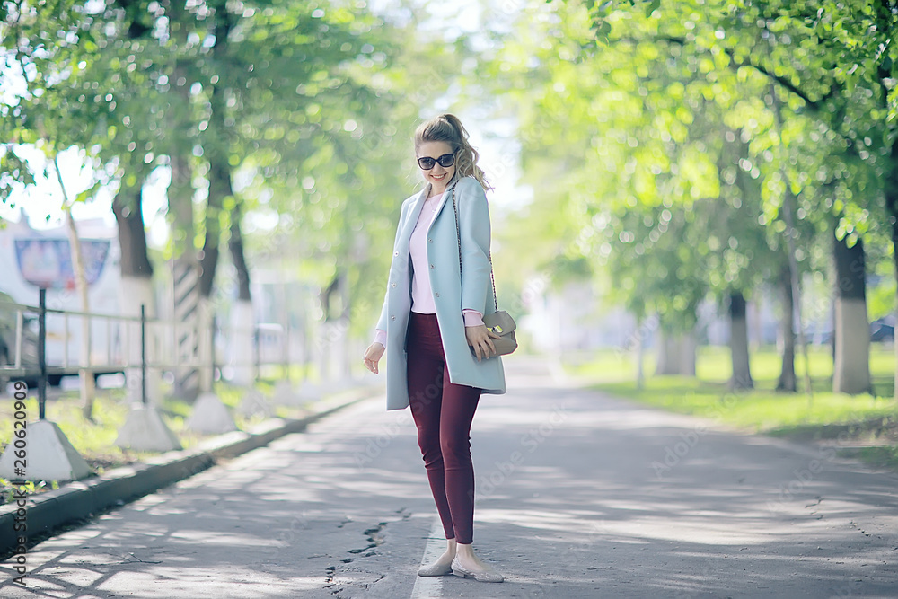 Fototapeta premium vintage adult girl summer tint / happy adult woman having fun and enjoys summer summertime girl