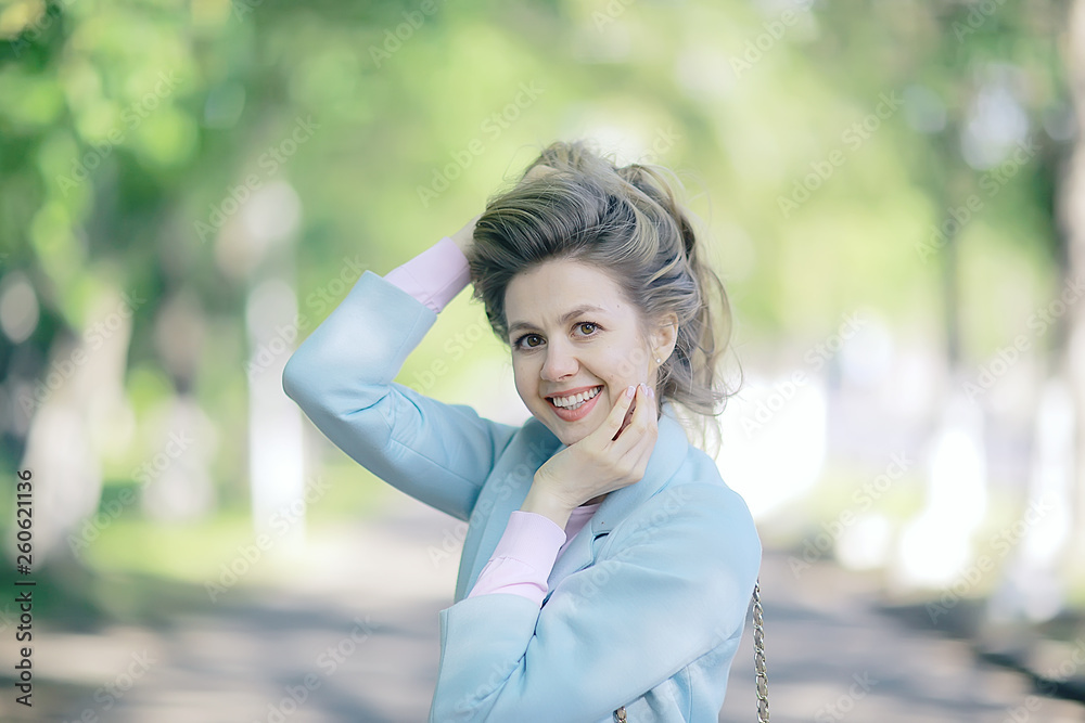 spring, female seasonal portrait / walk happy girl outdoors, spring mood girl spring, female seasonal portrait / walk happy girl outdoors, spring mood girl