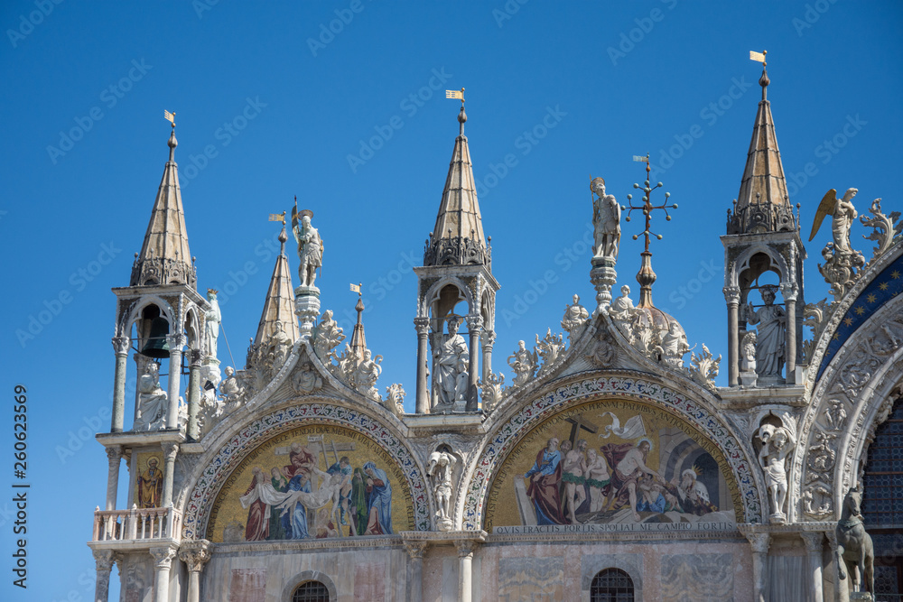 Decoration Elements at  Basilica San Marco in Venice,Italy, march, 2019