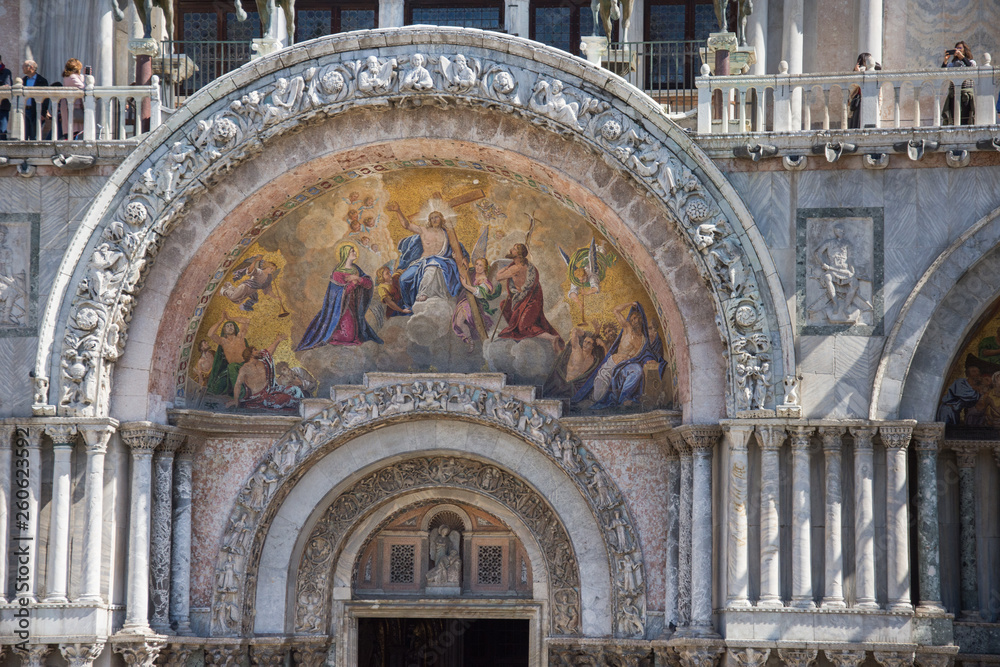 Decoration Elements at  Basilica San Marco in Venice,Italy, march, 2019