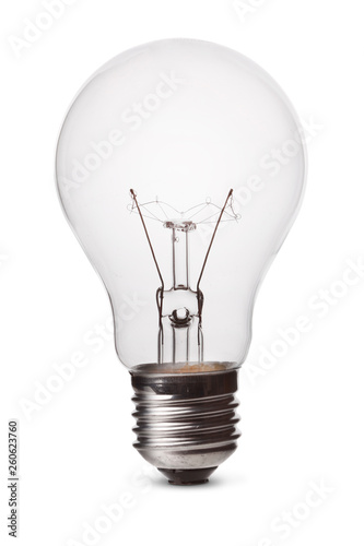 Isolated light bulb with clipping path