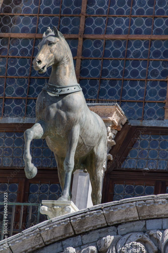 Bronze Horses Of The Basilica Di San Marco, Venice,Italy,2019