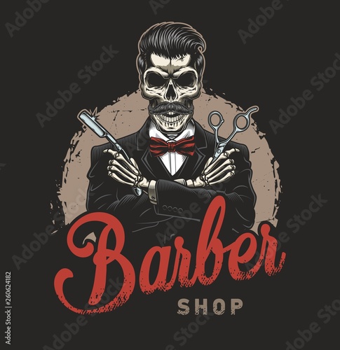 Vintage barbershop logotype