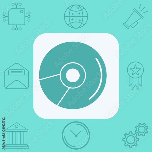 Compact disc vector icon sign symbol