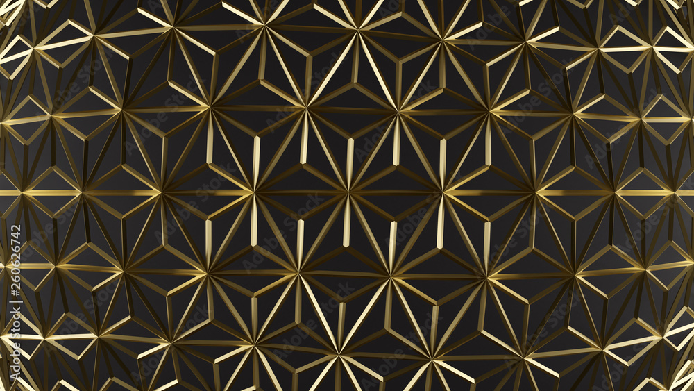 Gold Decor Background 3D Rendering Gold Decor Background 3D Rendering