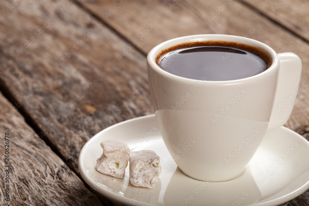 coffee cup over wooden table