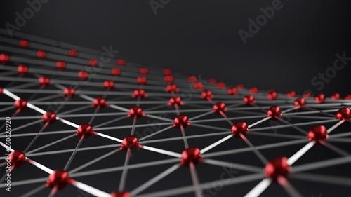 Connection assets Network communication, social media, AND, internet communication summary. Small network connected to a larger network. 3D Rendering
