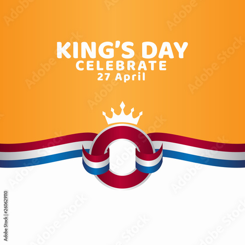 King's Day Celebrate Vector Template Design Illustration
