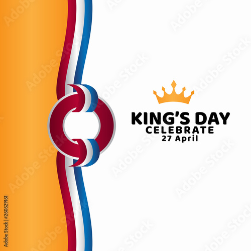 King's Day Celebrate Vector Template Design Illustration