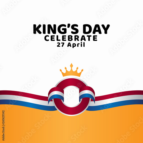 King's Day Celebrate Vector Template Design Illustration