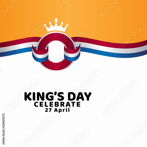 King's Day Celebrate Vector Template Design Illustration