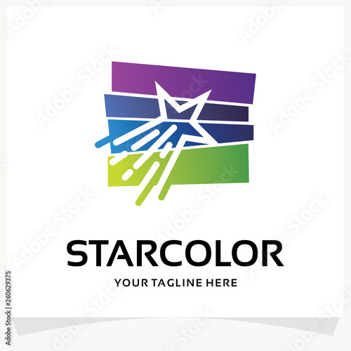 Star Color Logo Design Template Inspiration