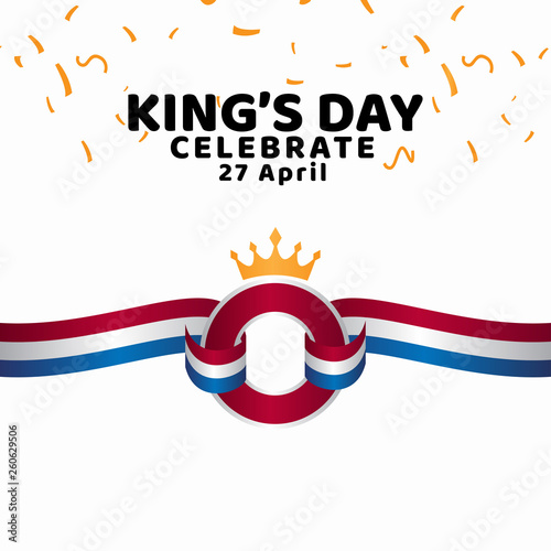 King's Day Celebrate Vector Template Design Illustration