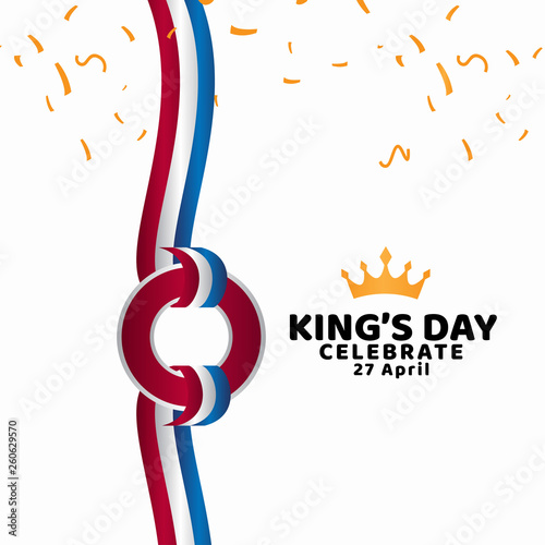 King's Day Celebrate Vector Template Design Illustration