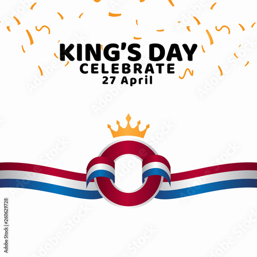 King's Day Celebrate Vector Template Design Illustration