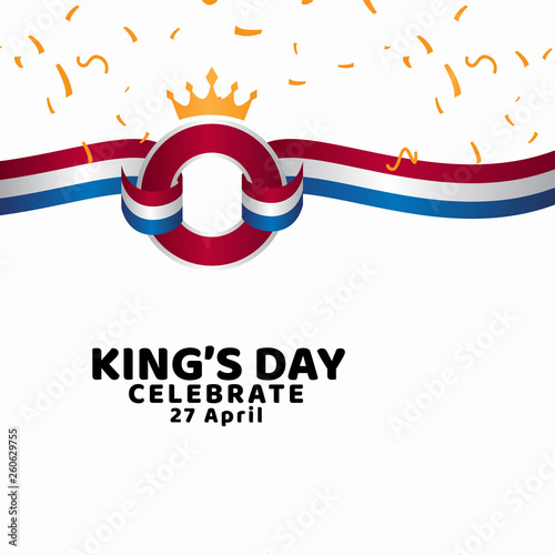 King's Day Celebrate Vector Template Design Illustration