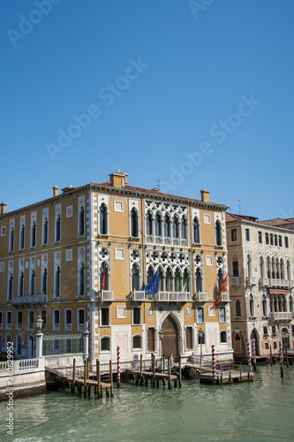 Canal Grande and Basilica Santa Maria della Salute  Venice  Italy  2019 . martie