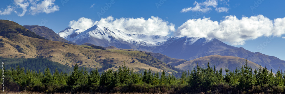 View of the countryside around Mount Hutt