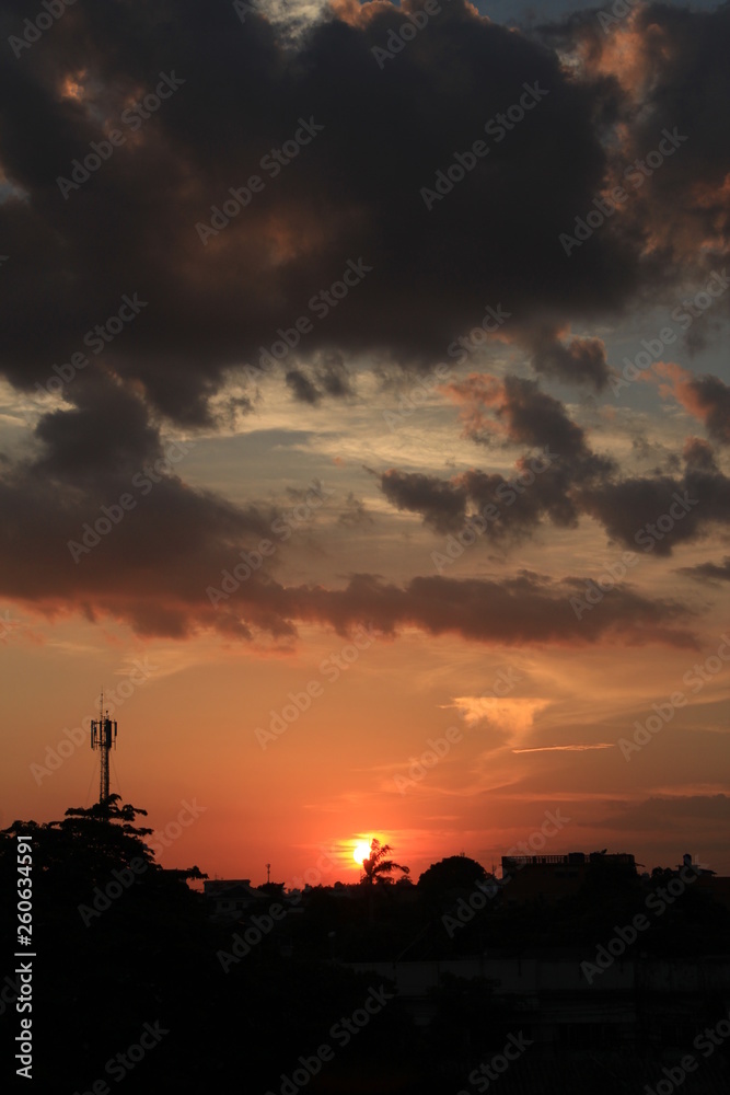 sunset in the city sunset in the city