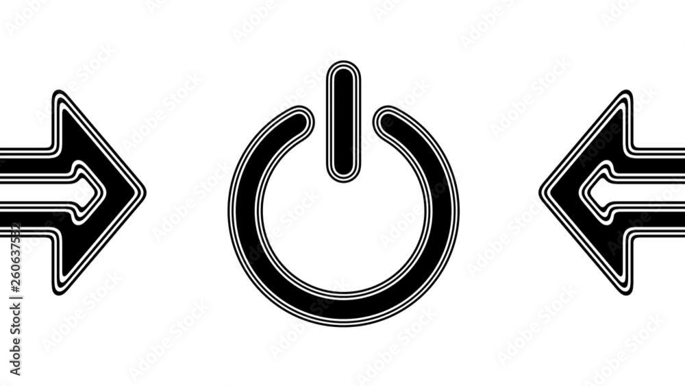 The reset icon. Looping footage has 4K resolution. Illustration.