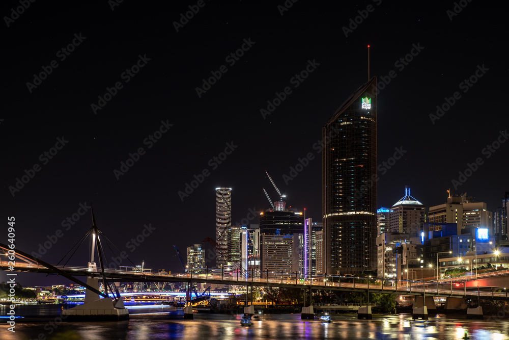 Brisbane City Skyline at Night