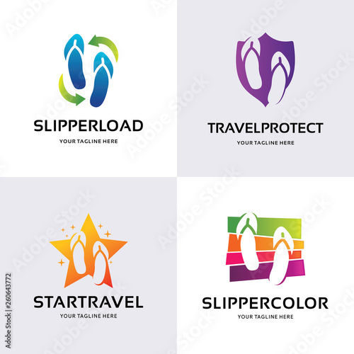 Collection of Slipper Logo Design Template Inspiration