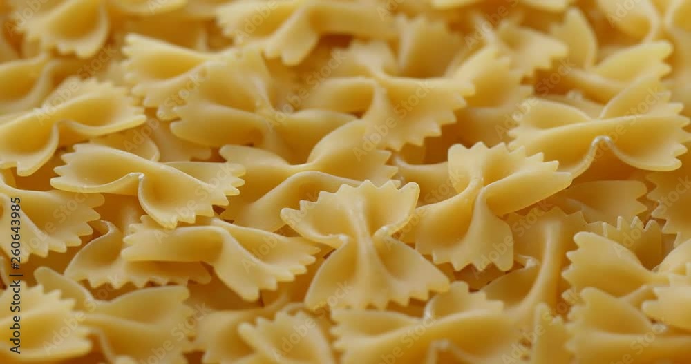 Dry uncooked Farfalle Dry uncooked Farfalle