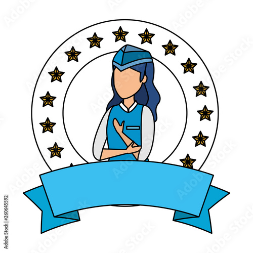 female flight attendant avatar character