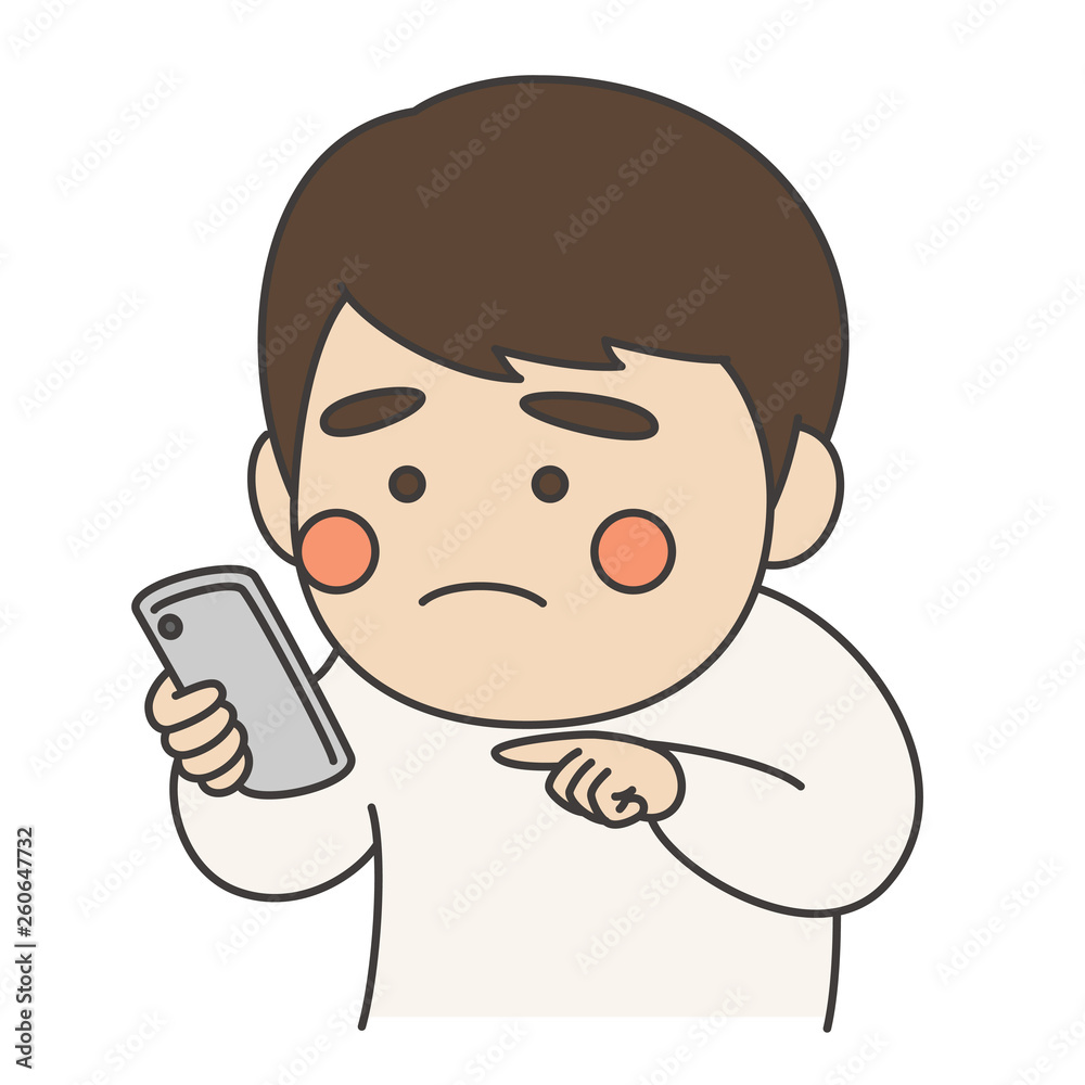 男性スマホ困惑