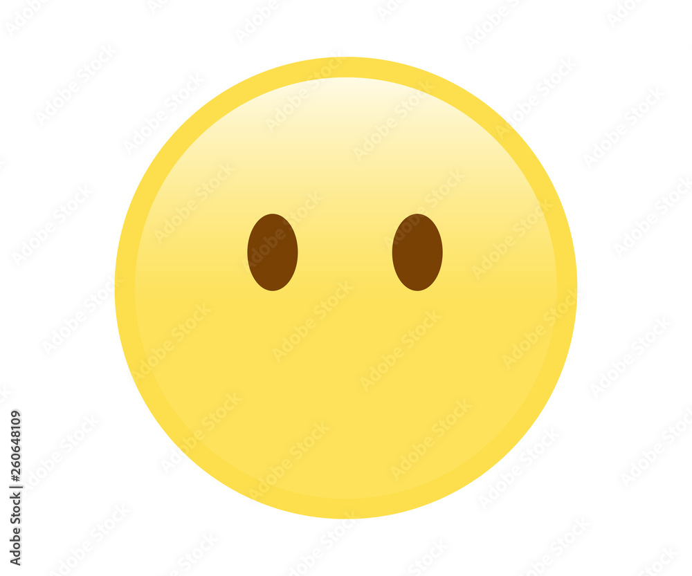 Vector isolated yellow sad and sorrowful face icon Vector isolated yellow sad and sorrowful face icon