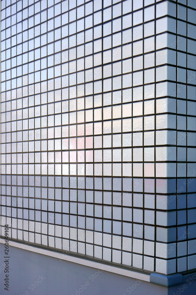 Outer wall of colorful tile ground Outer wall of colorful tile ground