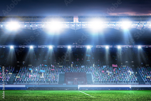 Full night football arena in lights © Sergey Nivens