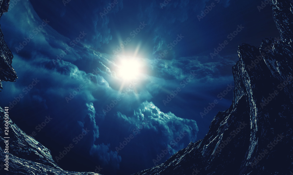 Fototapeta premium Abstract planets and space background