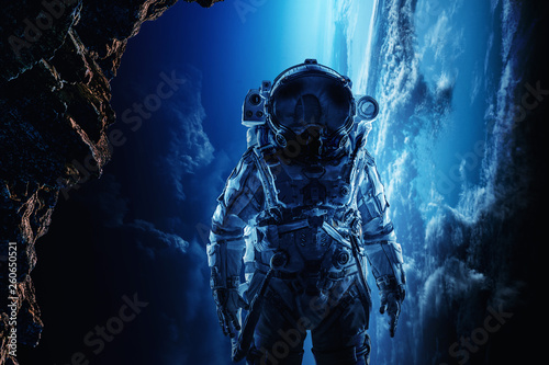 Astronaut in space. Mixed m...