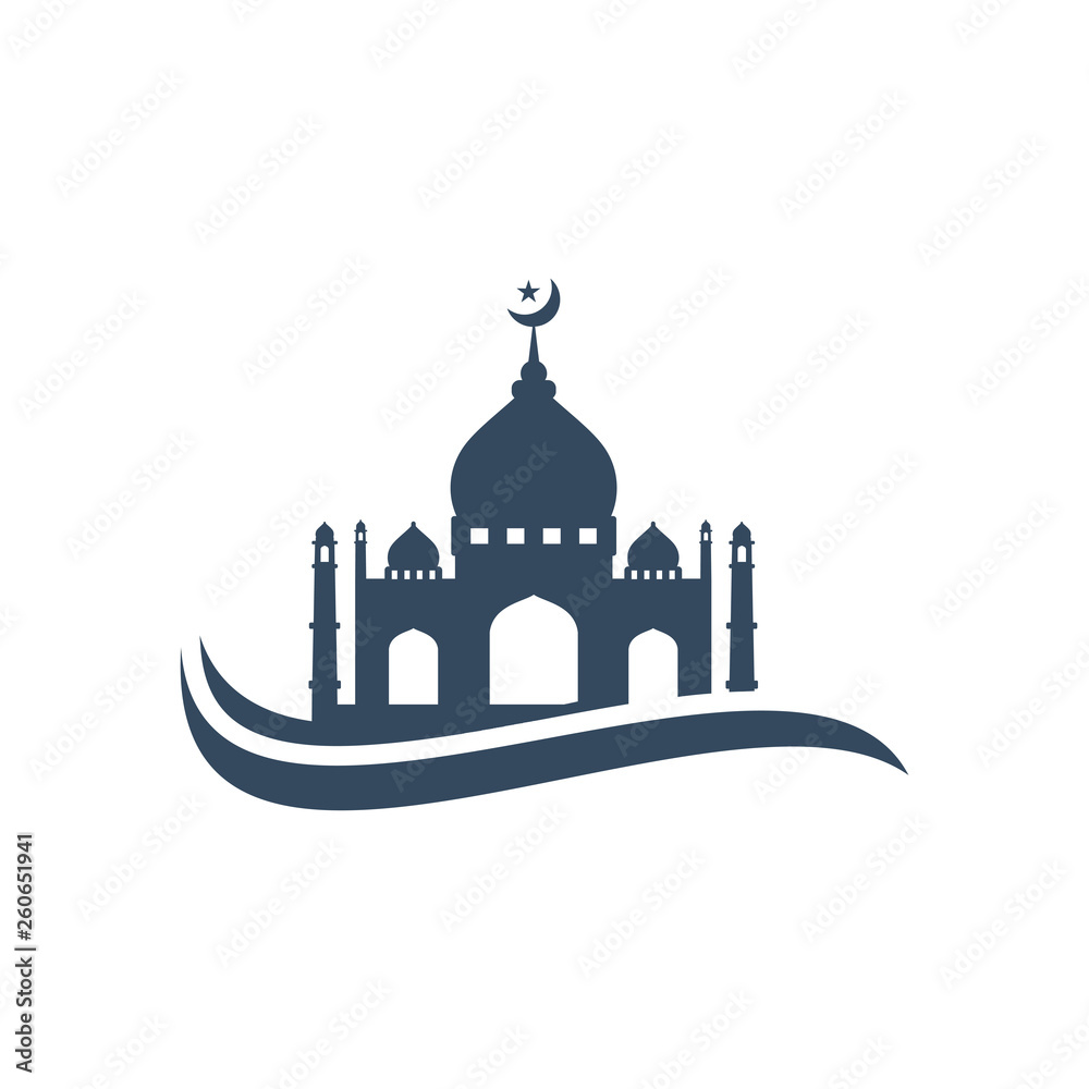 Mosque Moslem icon vector Illustration design template