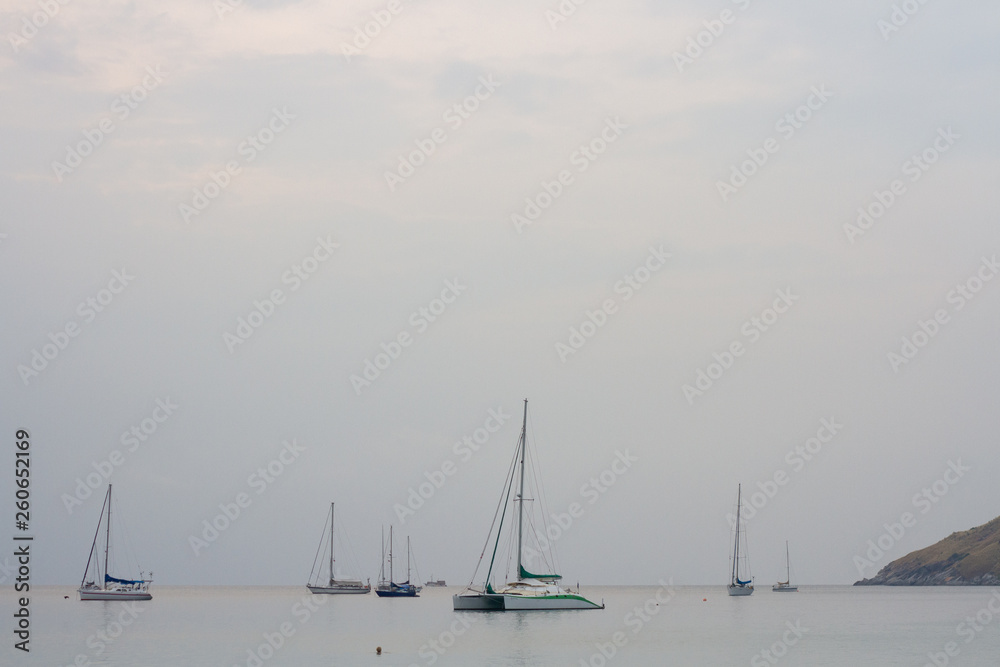 sailing boats in the bay