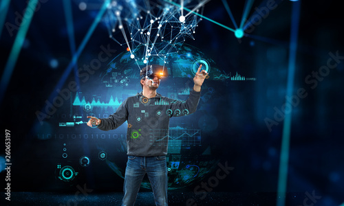 Virtual reality experience. Technologies of the future. Mixed media © Sergey Nivens