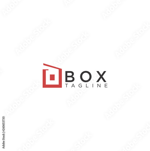 Open Box Logo Design Icon / Simple Square Logo