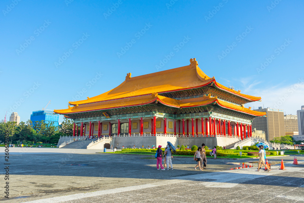 view of National Concert Hall at Chiang Kai-shek Memorial Hall in Taipei,Taiwan.