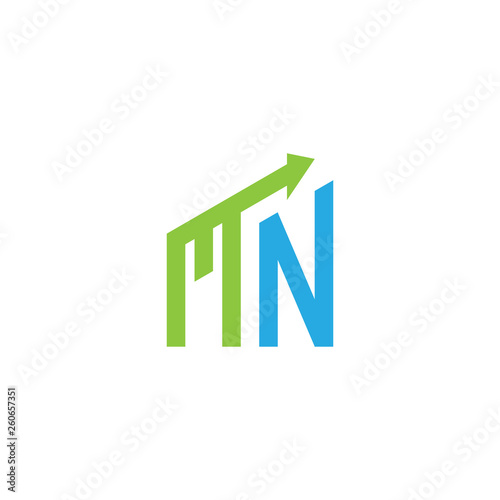 Free Download initial letter logo with growing arrows - GFXLoad