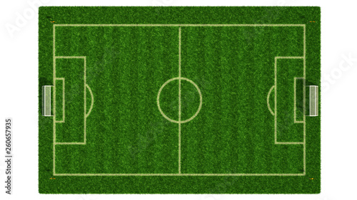 3d illustration of a soccer field © gaetan