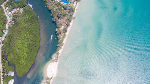 Aerial view of Beautiful Koh kood or Ko Kut, Thailand.