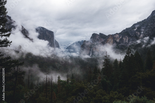 Moody clouds in the valley of Yosemite