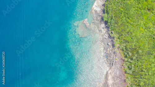 Aerial view of Beautiful Koh kood or Ko Kut, Thailand.