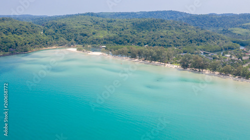 Aerial view of Beautiful Koh kood or Ko Kut, Thailand.